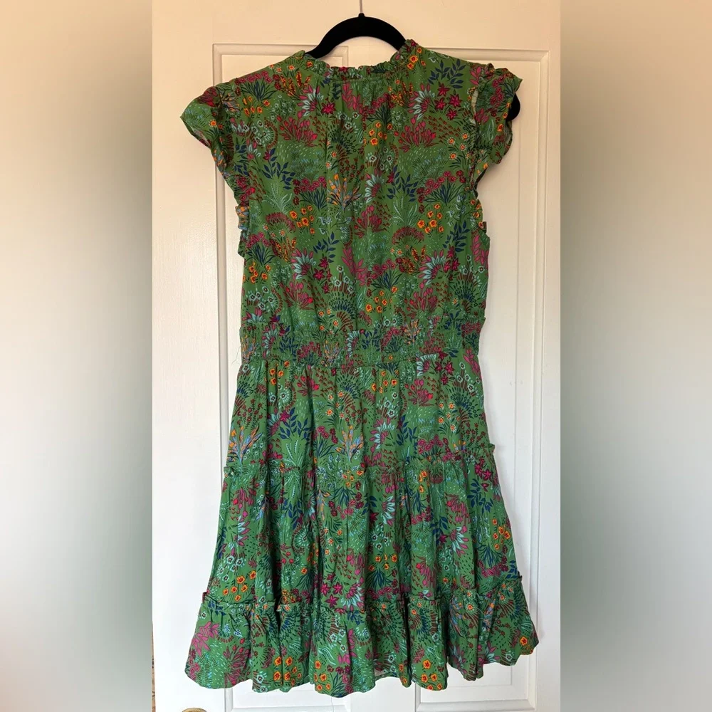 SUGARLIPS Floral Green Dress - Picture 2 of 4